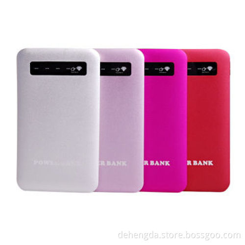 4,000mAh Polymer Cell Plastic Material Portable Power Bank for iPhone, Samsung, HTC, Four Colors